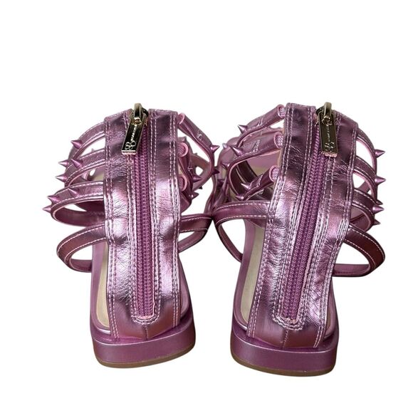 Jessica Simpson Cenedra Studded Strappy Gladiator Sandals Size 8.5 Pink Metallic - Picture 5 of 7